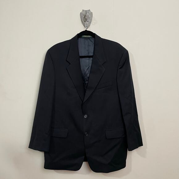 Ralph Ralph Lauren 42R black blazer single breast 100% wool professional classic - Picture 1 of 10